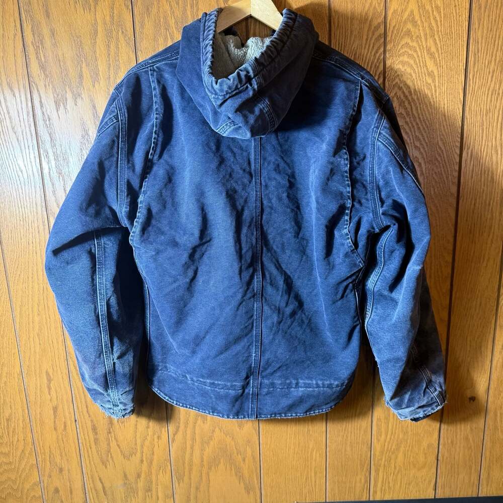 Carhartt J141 MDT Sherpa-Lined Sandstone Sierra Jacket Midnight Blue Size Large - Picture 6 of 6